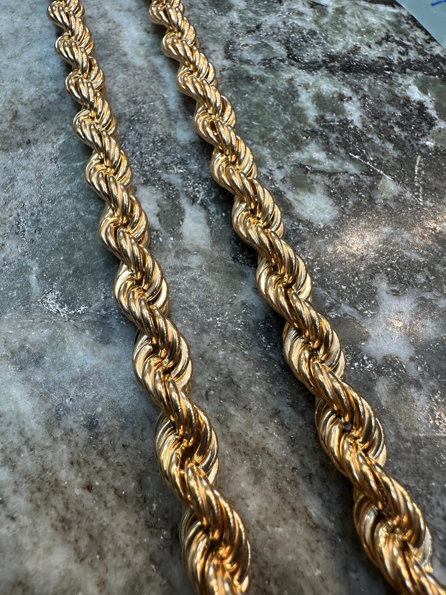 18K Roze Gouden Rope Chain – 62 cm
