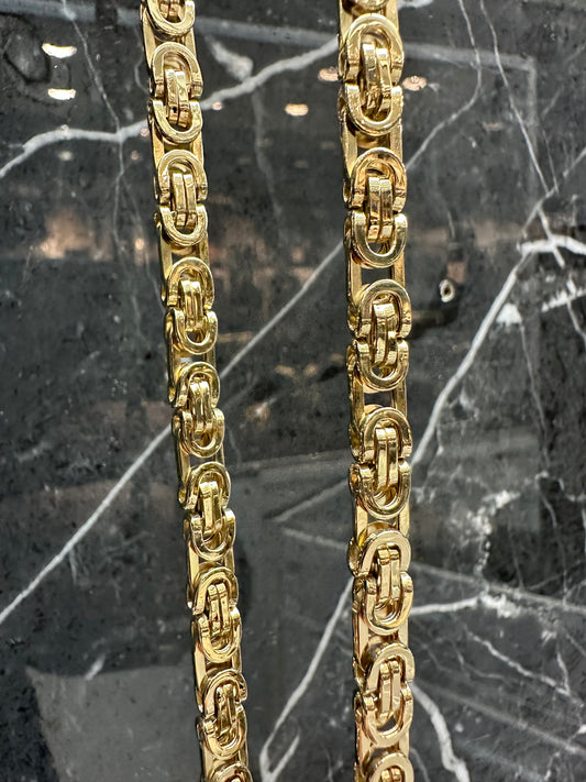 Prachtige 14K Gouden Platte Koningsketting – 6,6 mm | 66 cm |