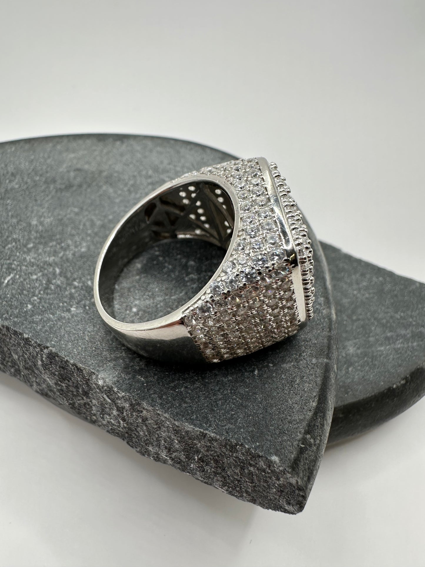 Prachtige 925 Zilveren Iced Ring – Maat 19,5 | Zirkonia | Luxe & Sprankelend