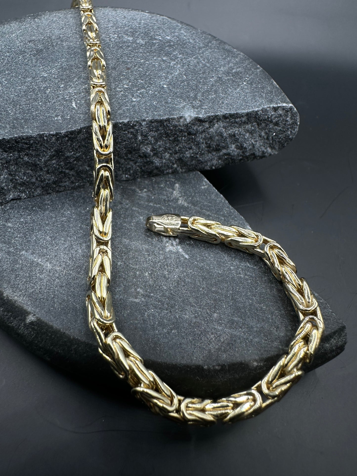 14K Gouden Klassieke Koningsarmband – 21 cm