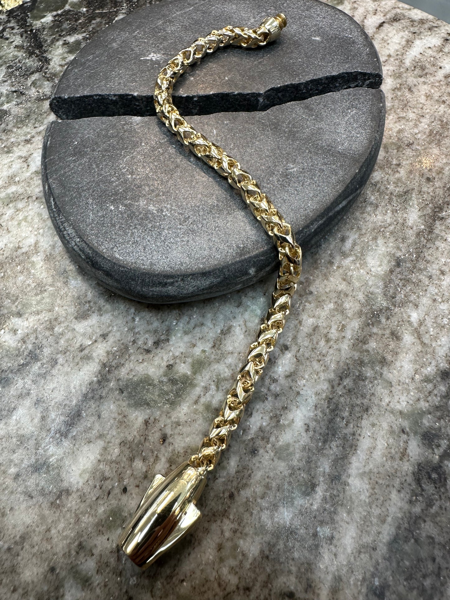 14K Gouden Unieke Armband met Luxe Slot – 20 cm | 6,2 mm