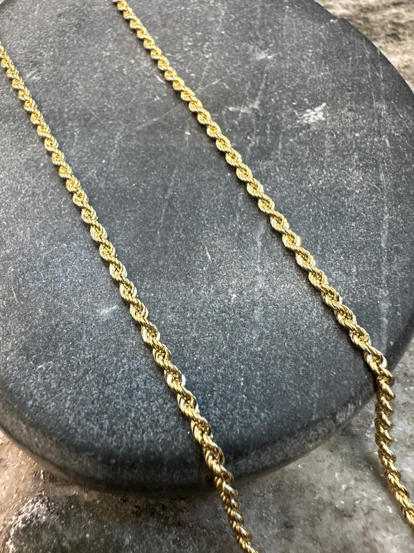 Prachtige 14K Gouden Rope Chain – 65 cm | 2,1 mm | Subtiel & Elegant