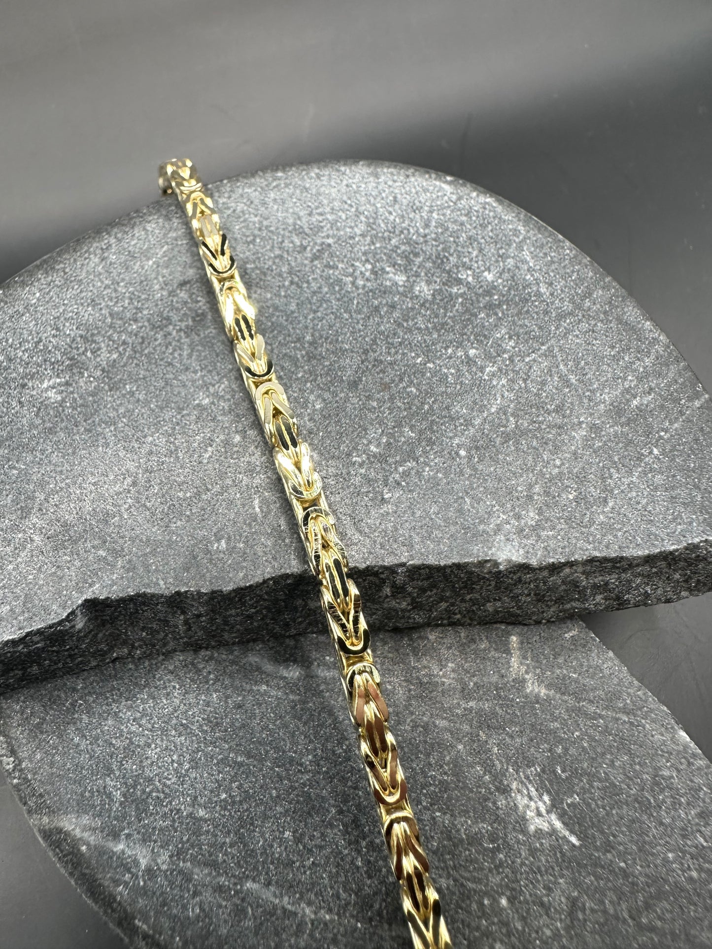 Prachtige 14K Gouden Byzantijnse Koningsarmband – 3 mm Luxe & Tijdloos