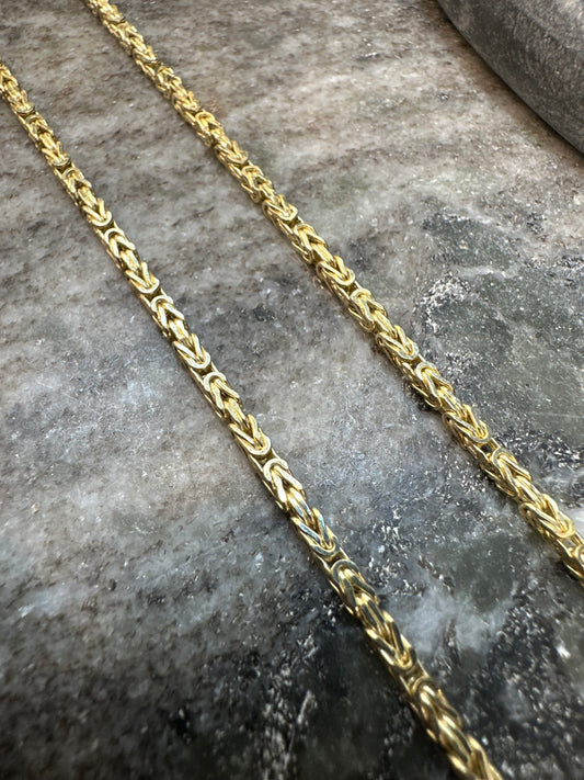 Prachtige 14K Gouden Byzantijnse Koningsketting | 2,5 mm | Elegant & Sterk