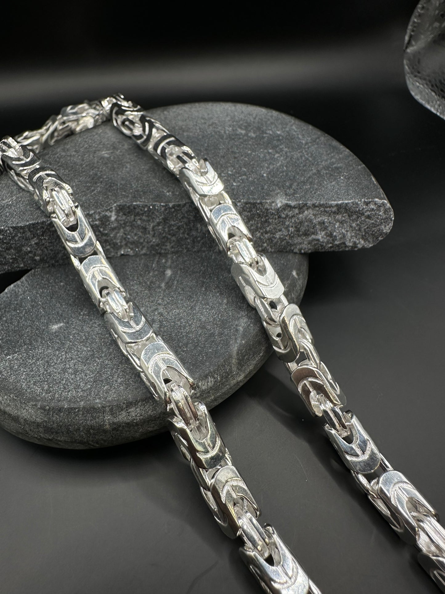Prachtige 925 Zilveren Byzantijnse Koningsketting – 6,6 mm | 65 cm | Met Draaislot