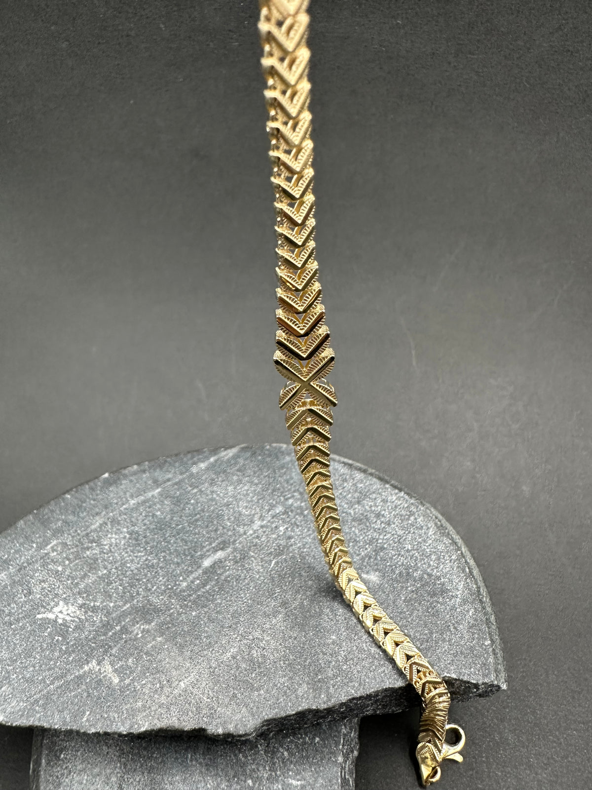 14K Gouden Elegante Armband met Diamond Cut – 19 cm