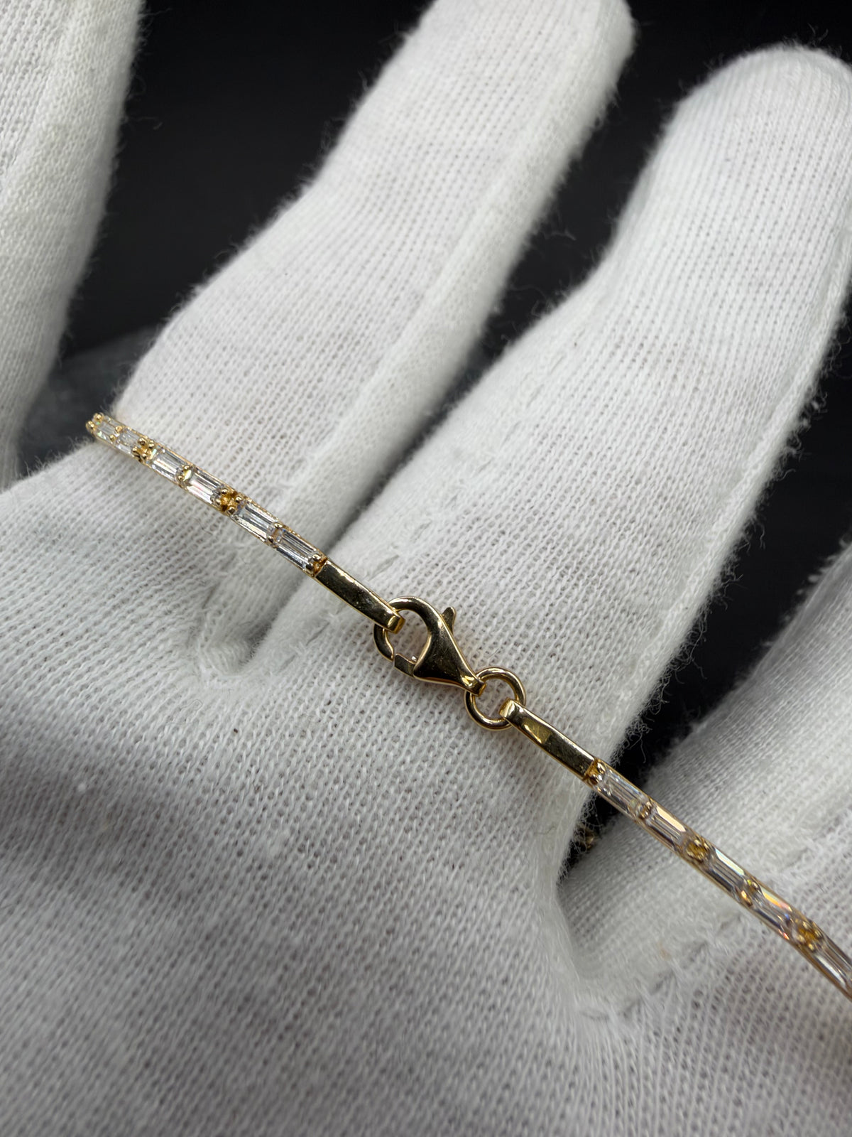 14K Gouden Elegante Armband met Zirkonia – 18,5 cm – 1,7 mm