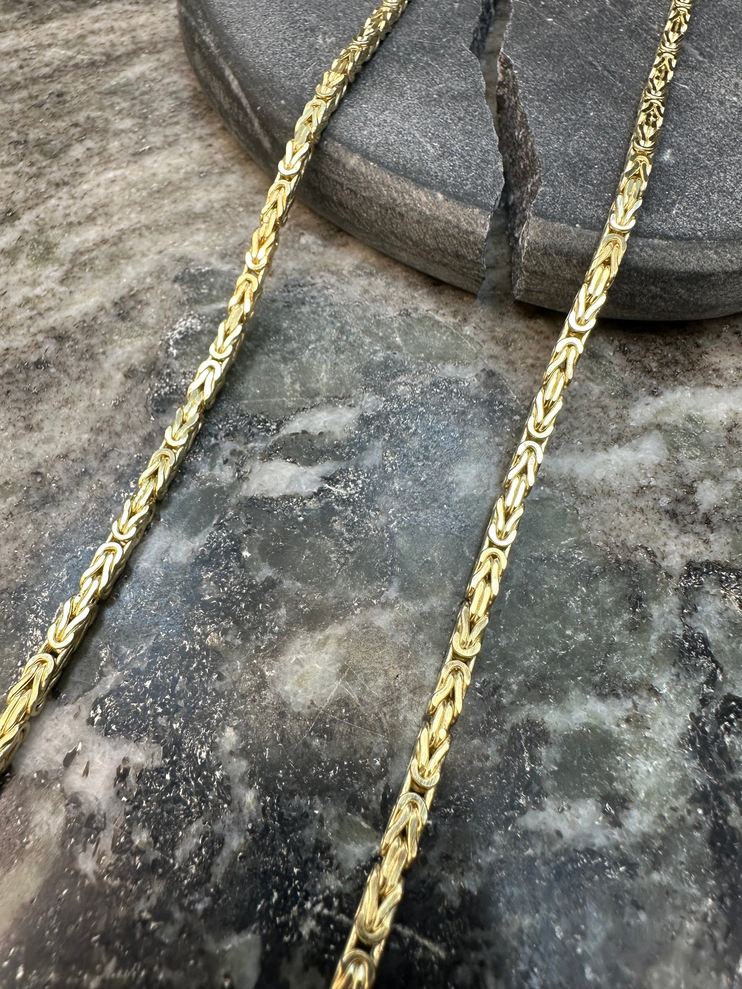 Prachtige 14K Gouden Byzantijnse Koningsketting | 3 mm