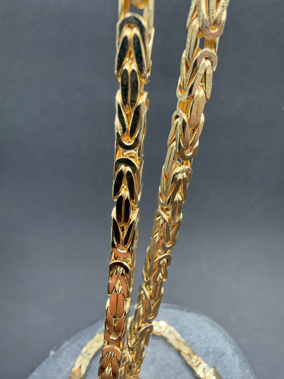 14K Gouden Koningsketting met Witgouden Kruishanger – 60 cm – 3,8 mm