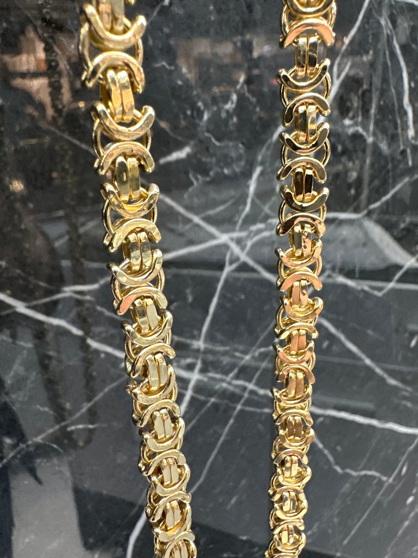 Prachtige 14K Gouden Platte Koningsketting – 70 cm | 7 mm | Stoer & Luxe
