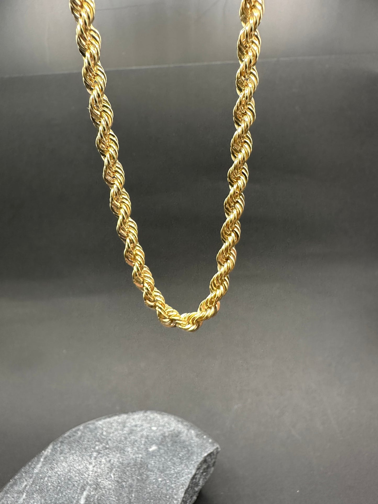 14k gouden rope chain 70 cm 3,8 mm
