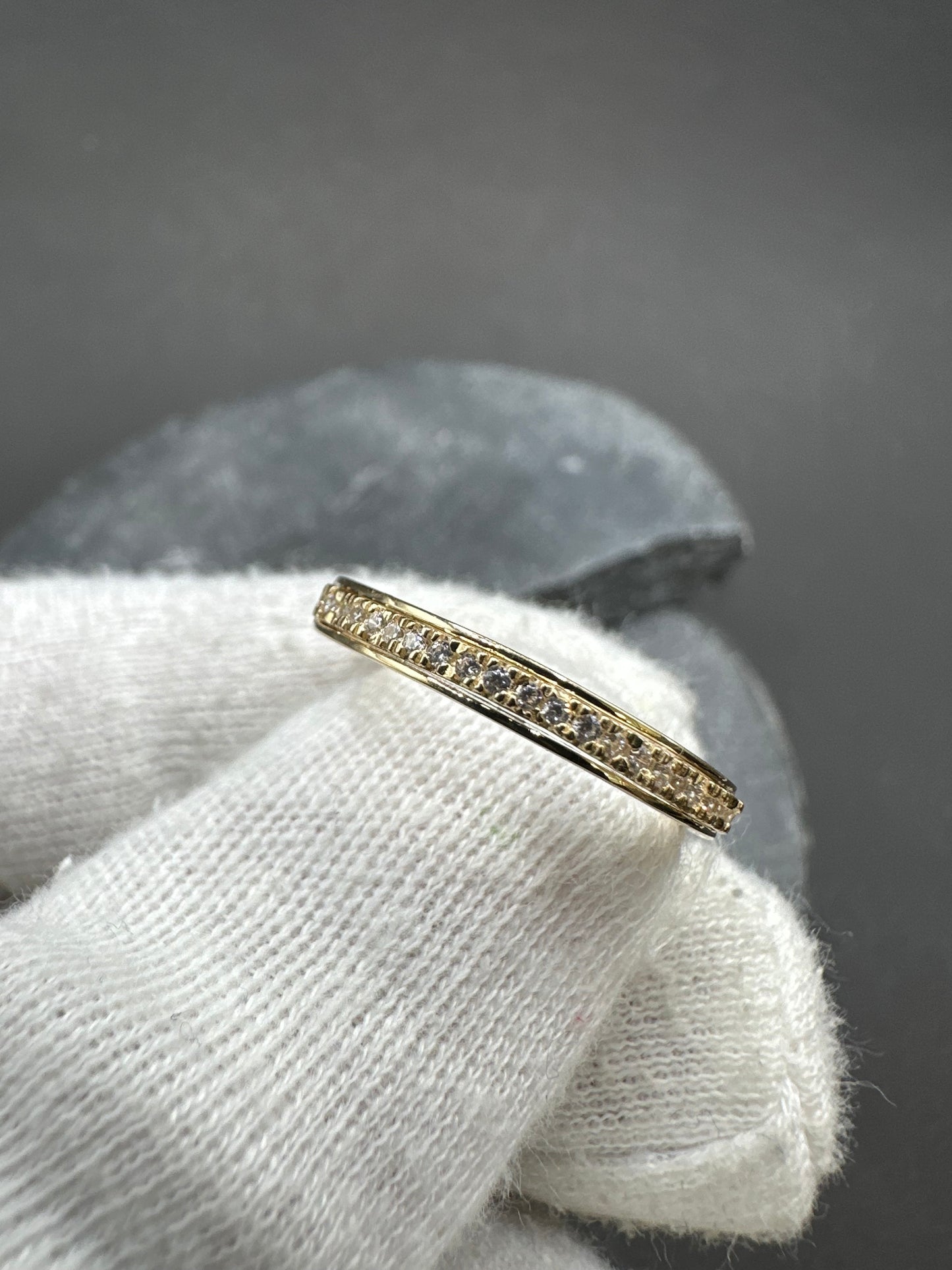 14K Gouden Ronde Elegante Damesring met Zirkonia – Maat 17,5