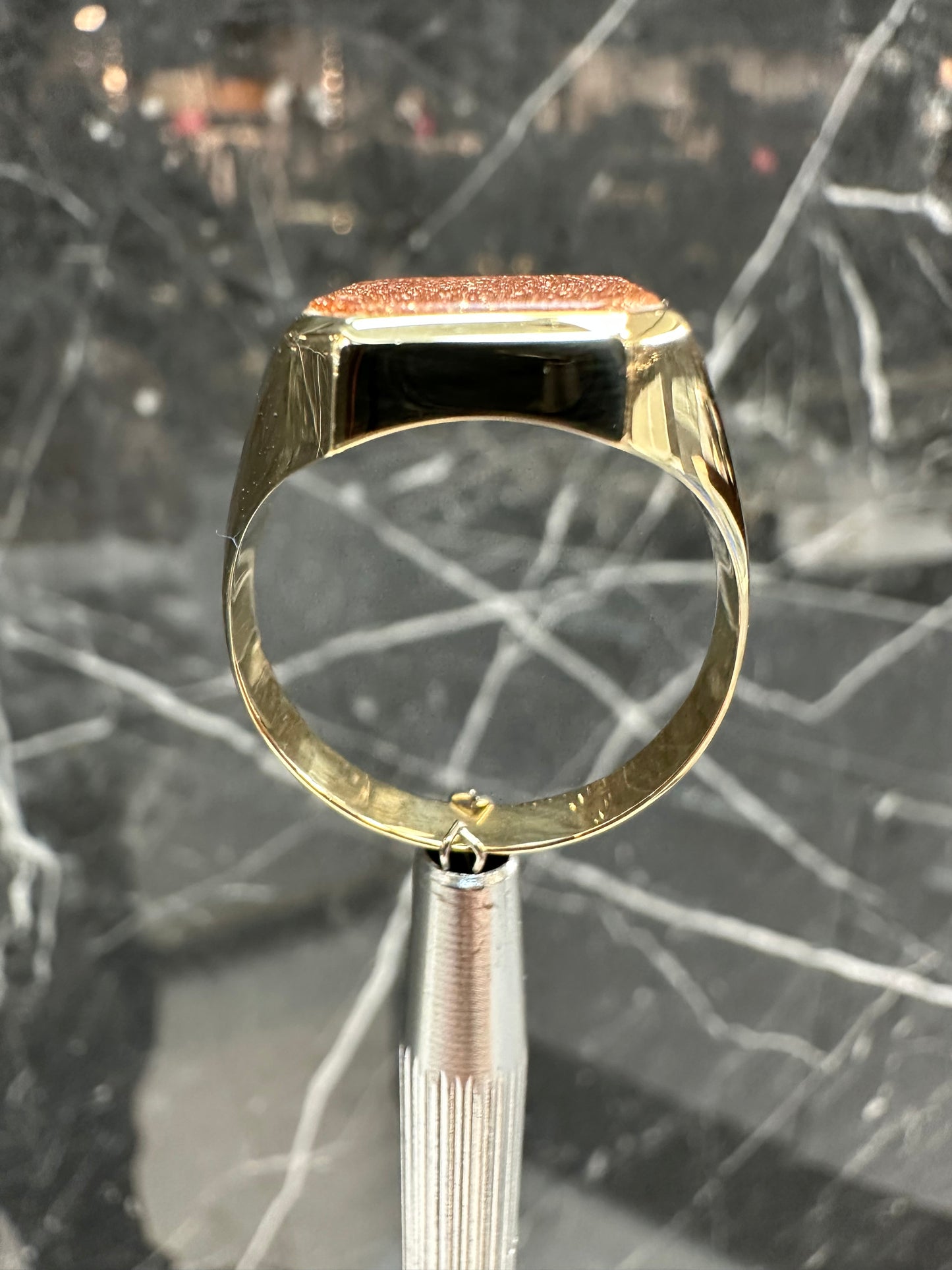 14K Gouden Zegelring met Goudsteen – Maat 20