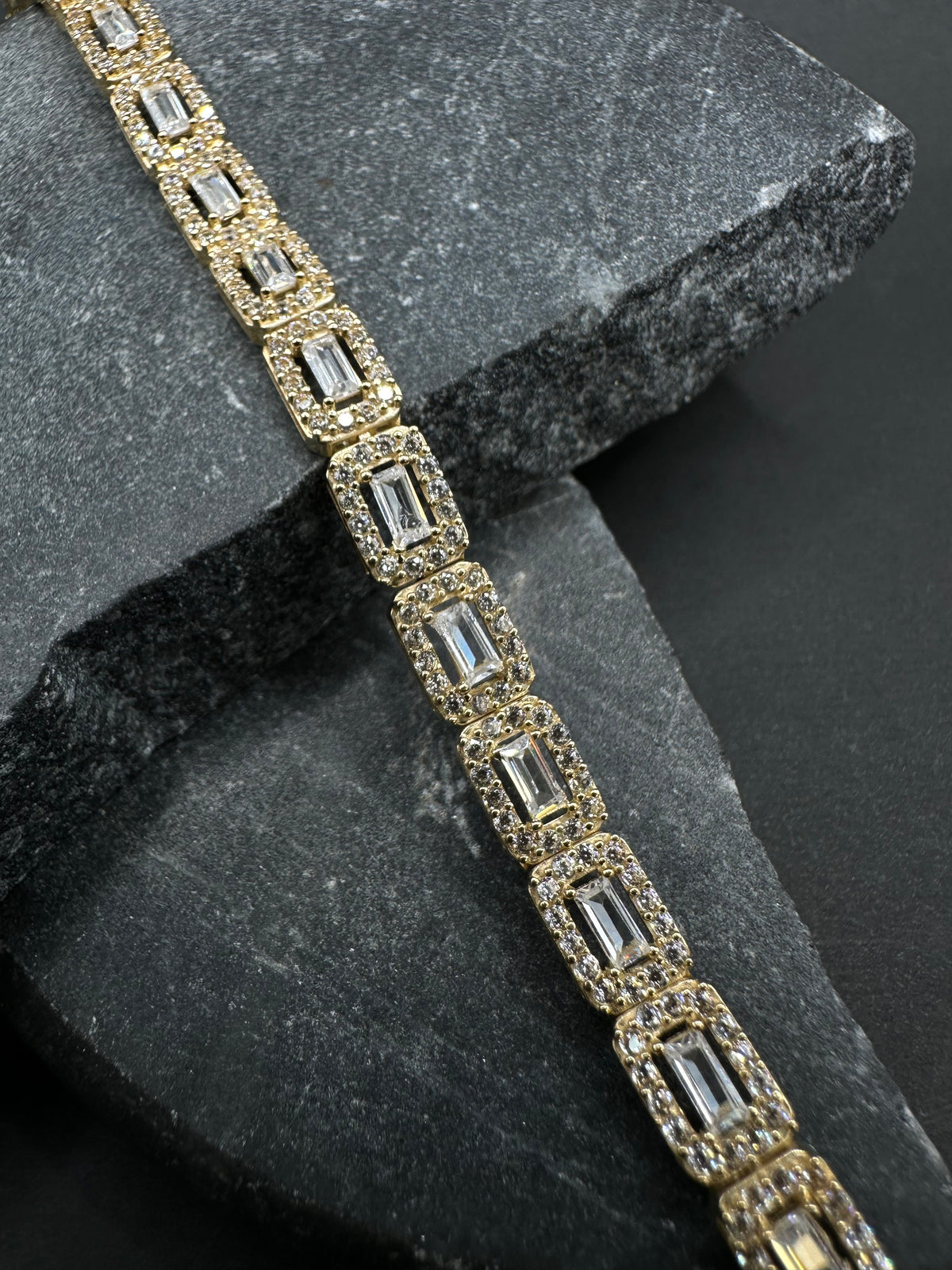 14K Gouden Armband met Zirkonia – 19 cm | 5,8 mm