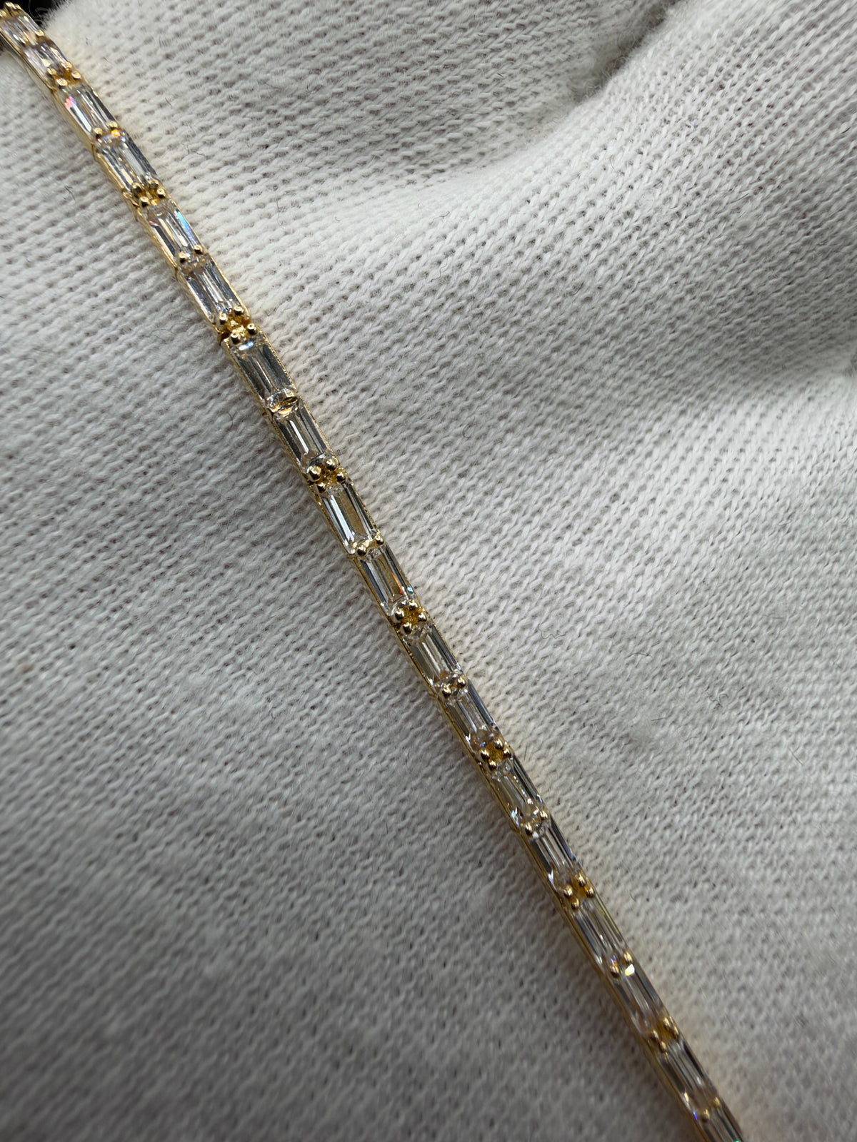 14K Gouden Elegante Armband met Zirkonia – 18,5 cm – 1,7 mm