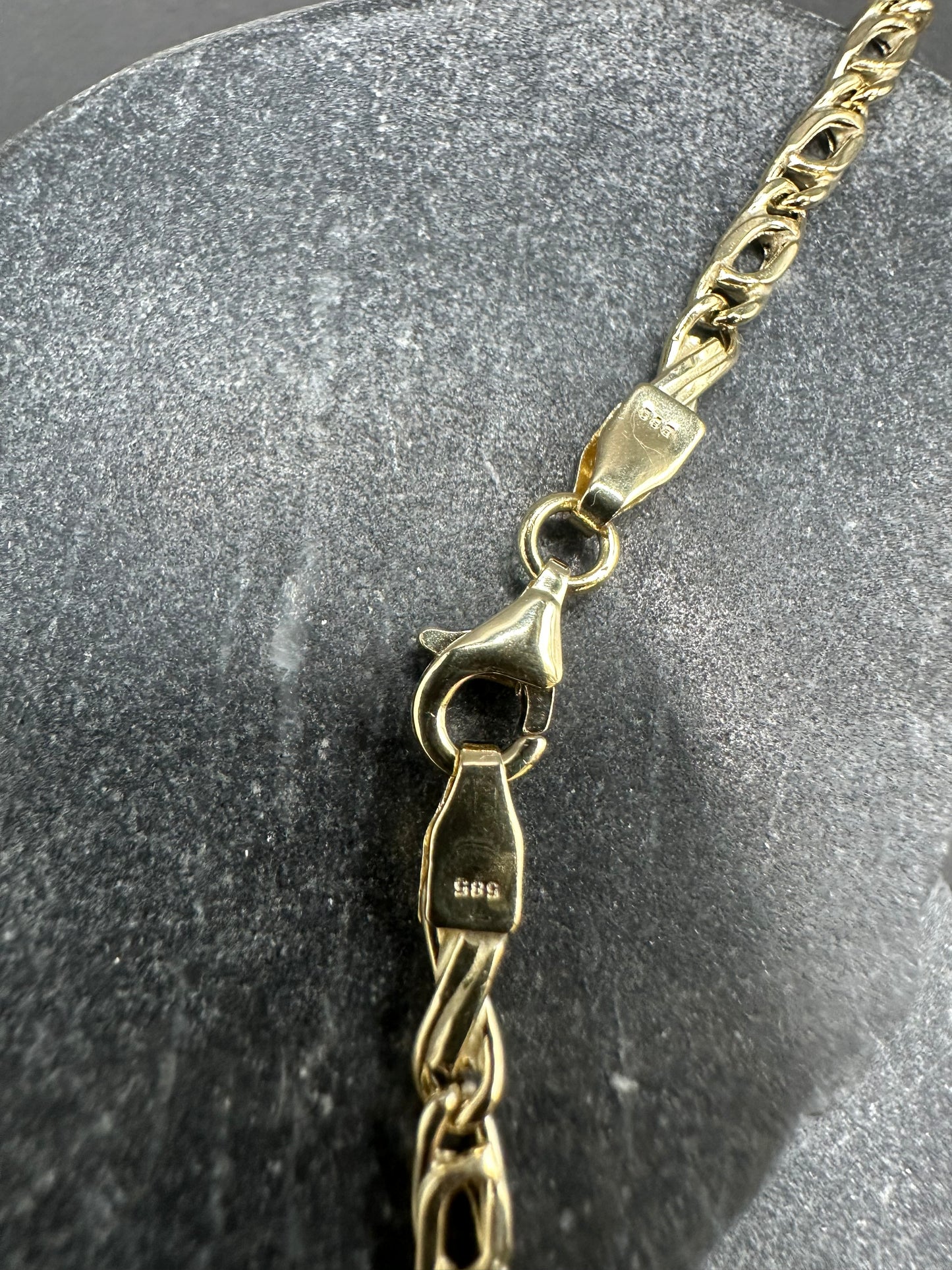 14K Gouden Fantasy Ketting met Valkenoog Schakel – 60 cm