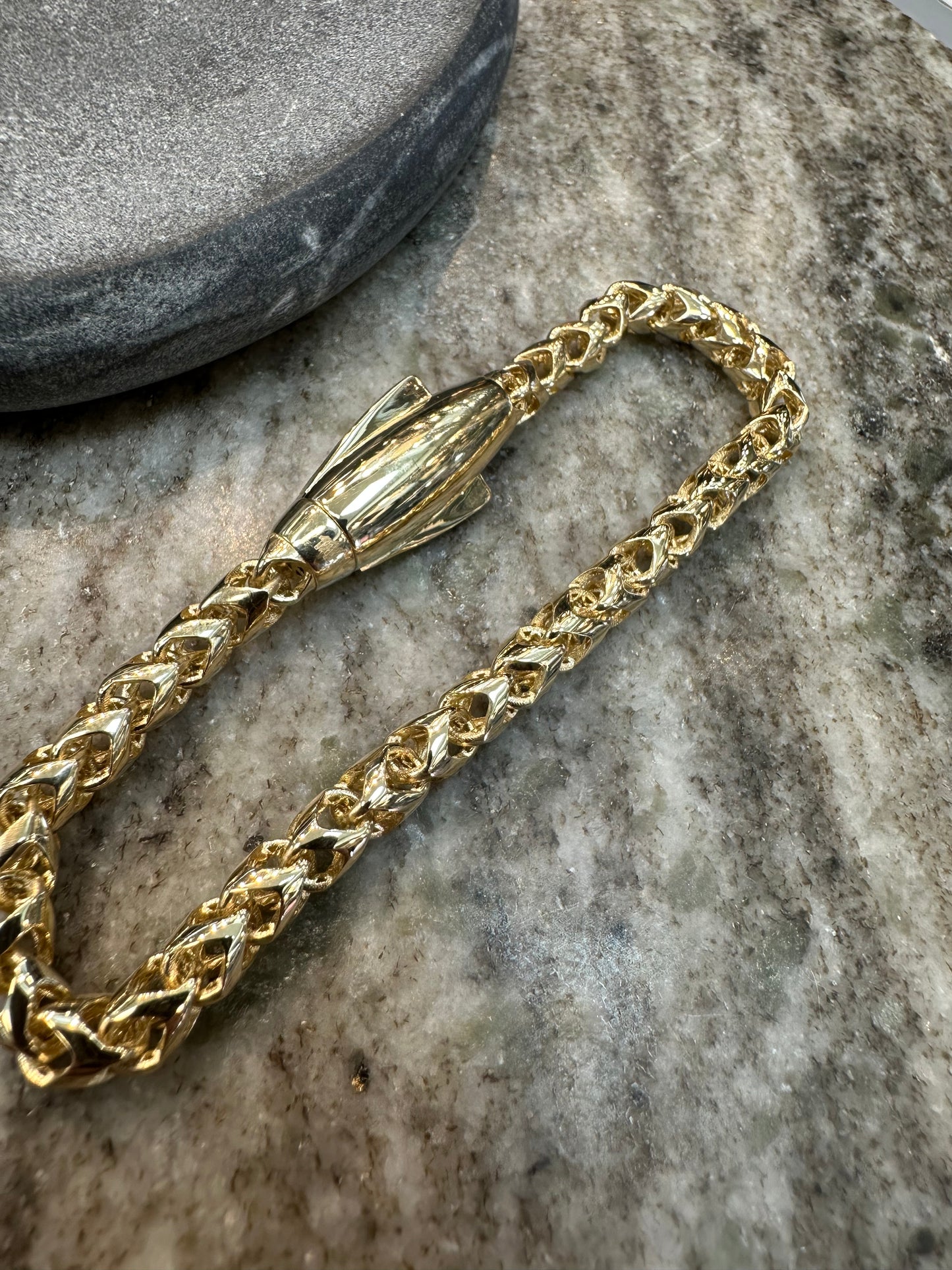 14K Gouden Unieke Armband met Luxe Slot – 20 cm | 6,2 mm