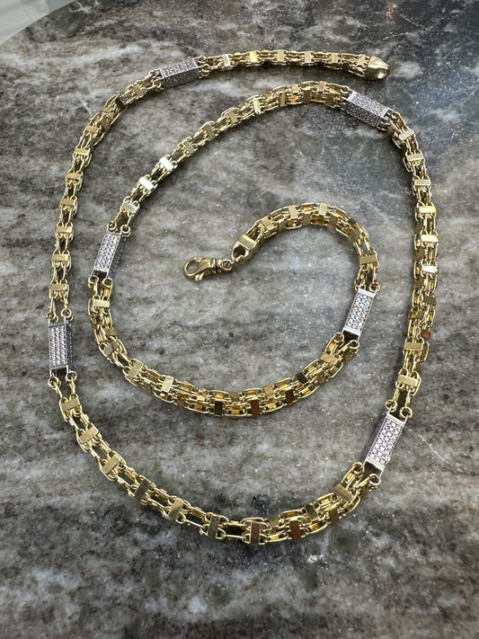 Prachtige 14K Gouden Iced Magnum Ketting – 70 cm | 5 mm | Luxe & Vol Glans