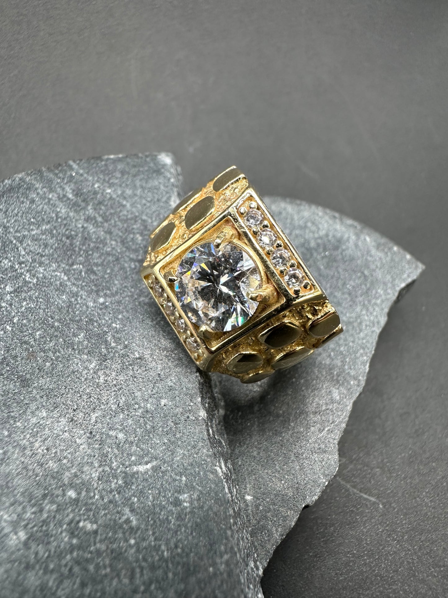 14K Gouden Piet Piet Ring met Zirkonia – Maat 20