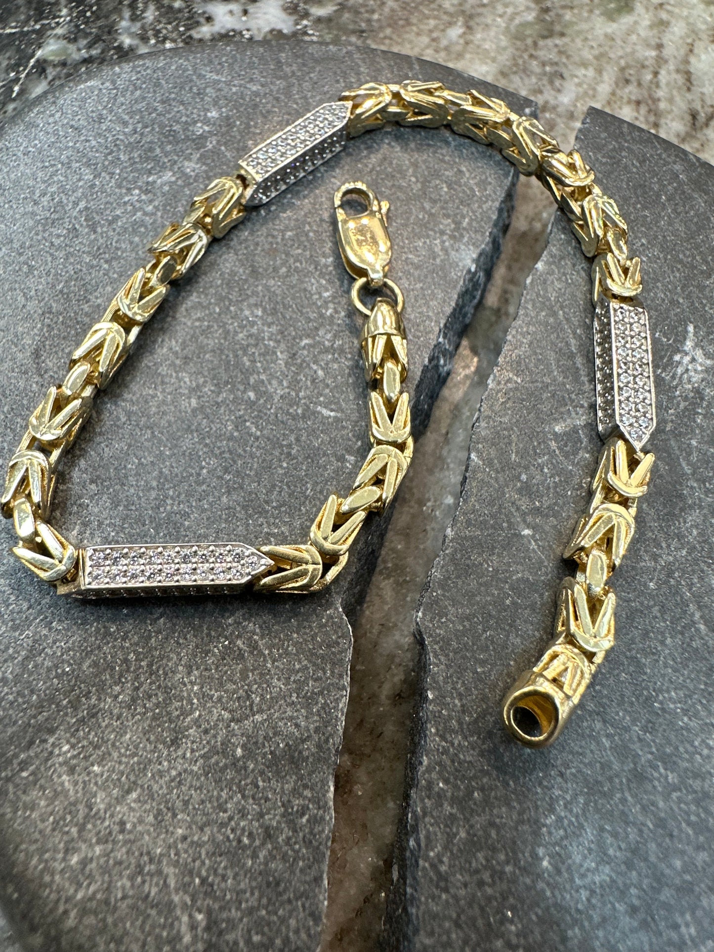 14K Gouden Koningsarmband met Zirkonia – 20,5 cm | 3,2 mm | Luxe & Elegant