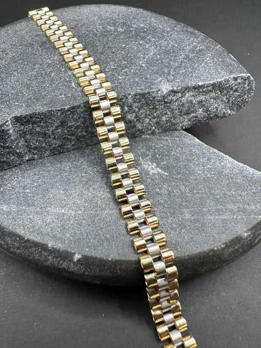 14K Gouden Bicolor President Armband – 20 cm