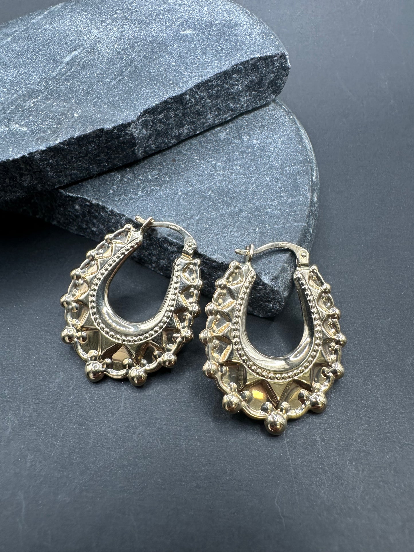 14K Gouden Oorbellen – 25 × 34 mm