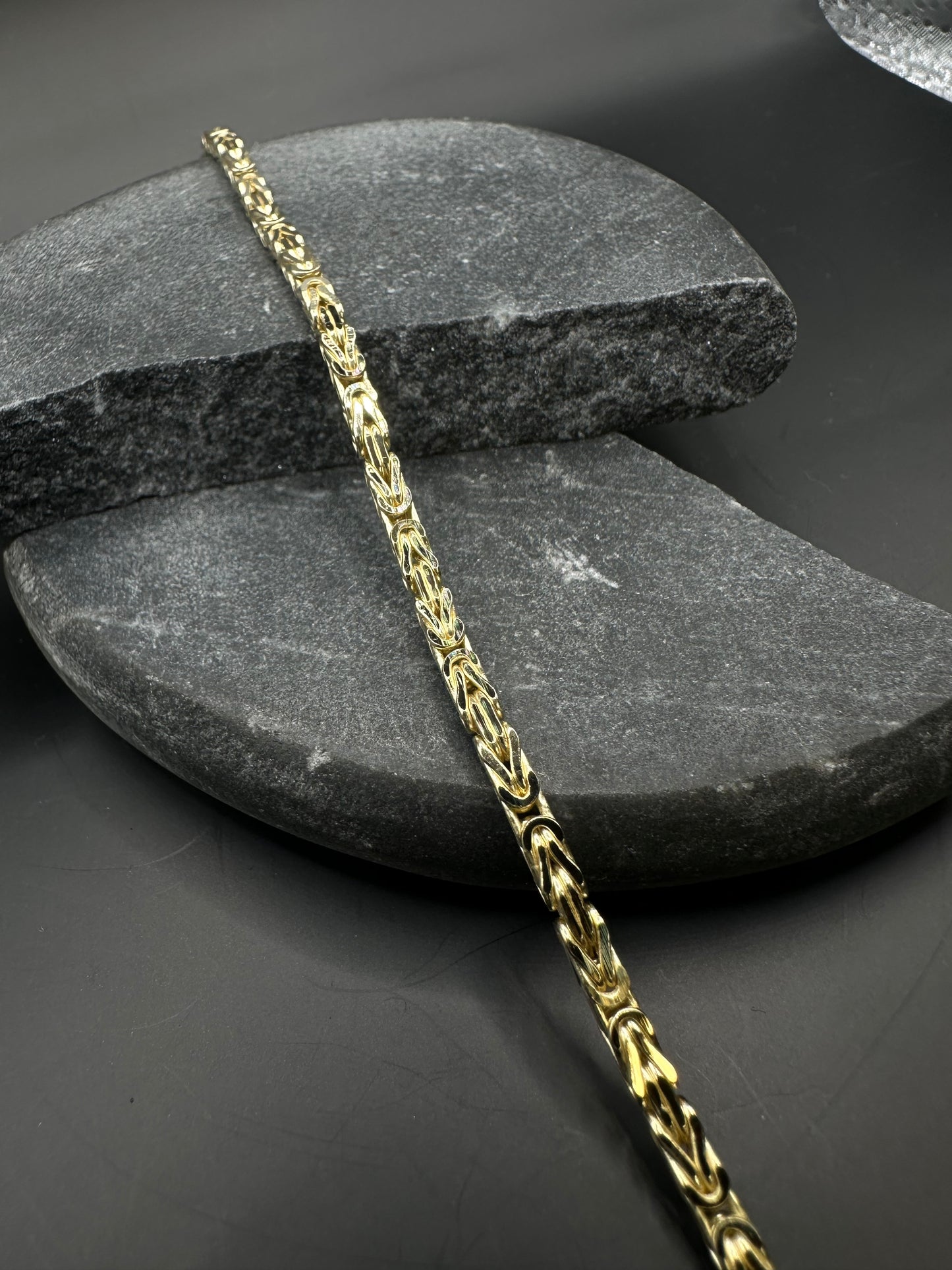 Prachtige 14K Gouden Byzantijnse Koningsarmband – 3 mm Luxe & Tijdloos