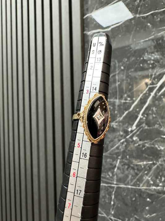 14K Gouden Vintage Ring met briljant