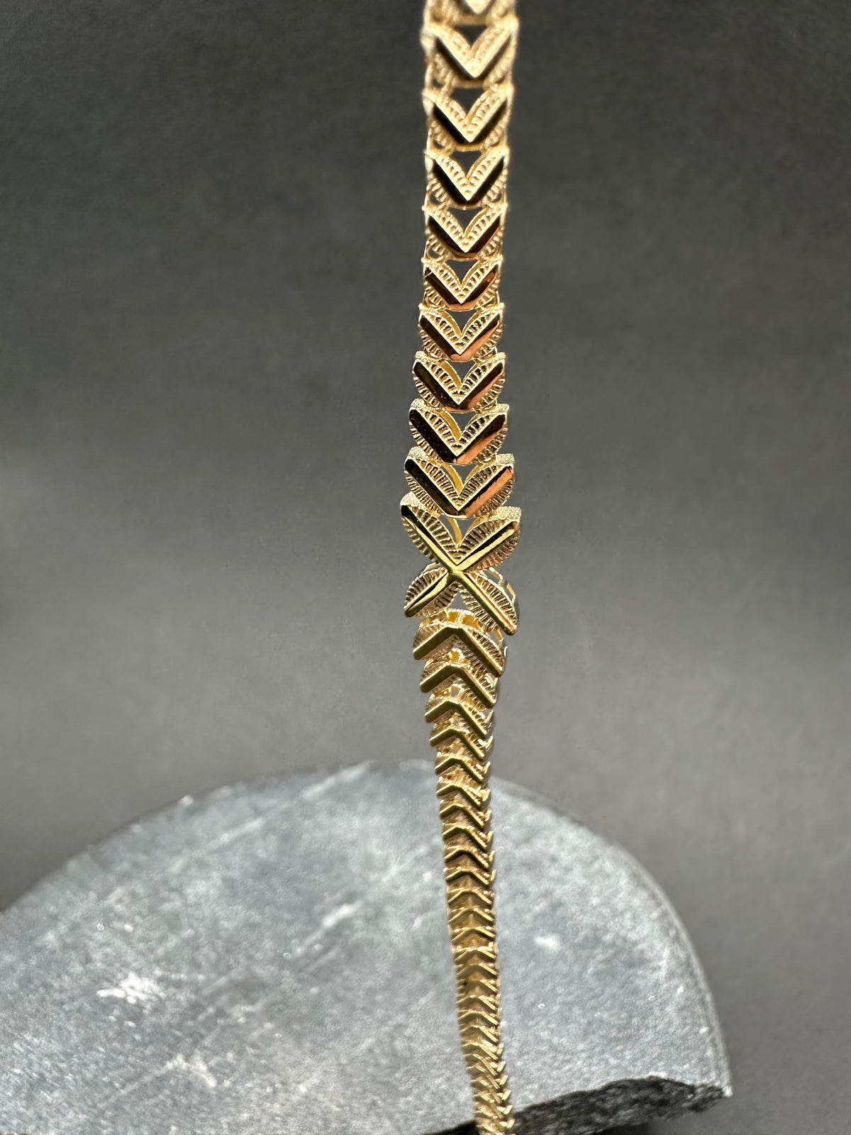 14K Gouden Elegante Armband met Diamond Cut – 19 cm