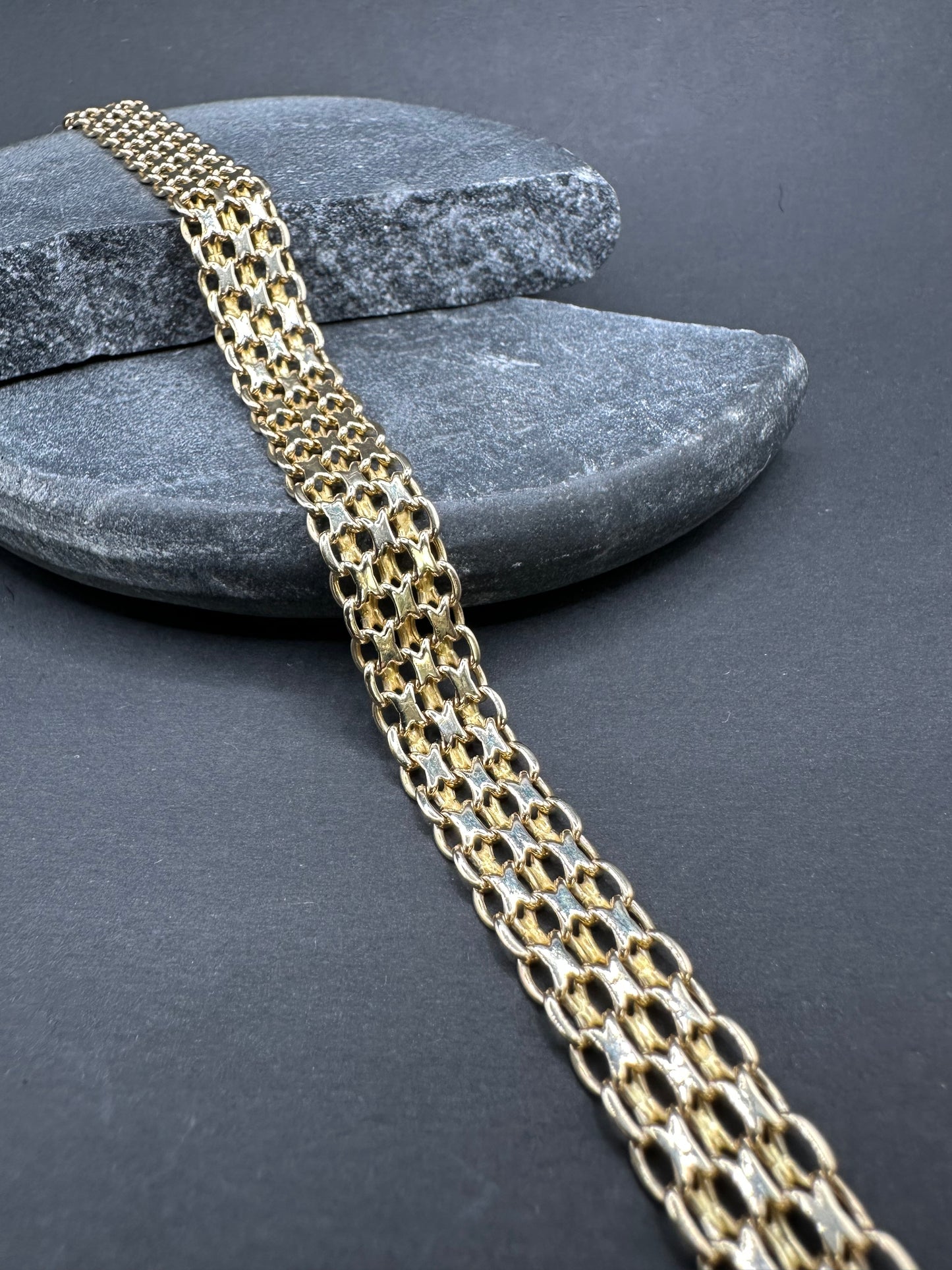 14K Gouden Bismarck Armband – 21 cm