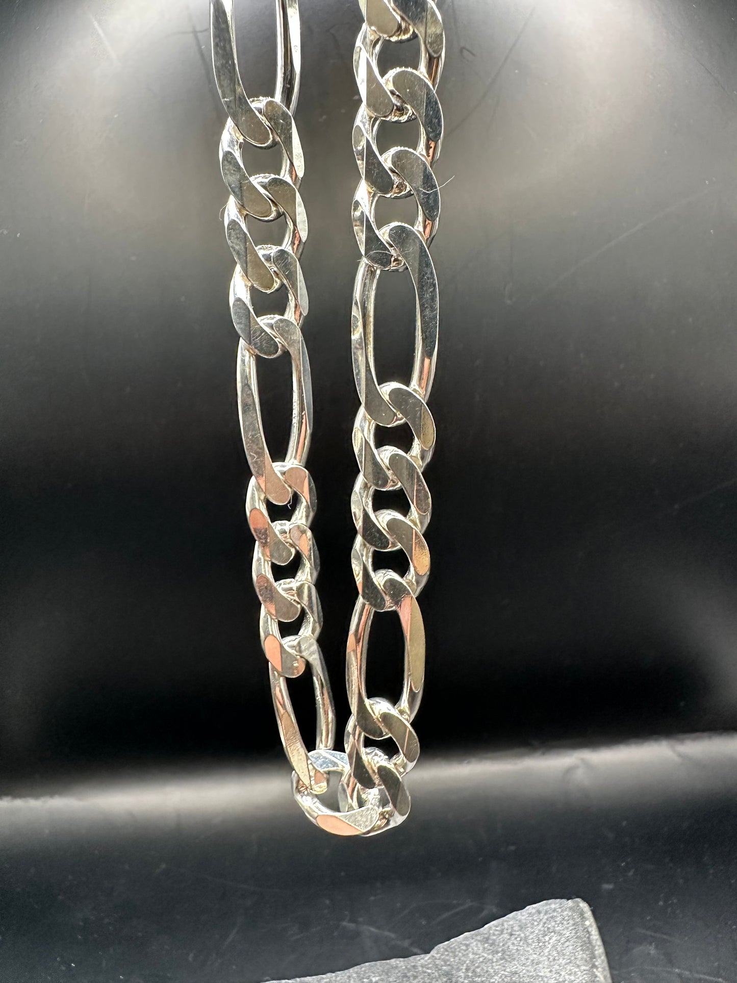925 Zilveren Figaro Ketting – Massief – 65 cm