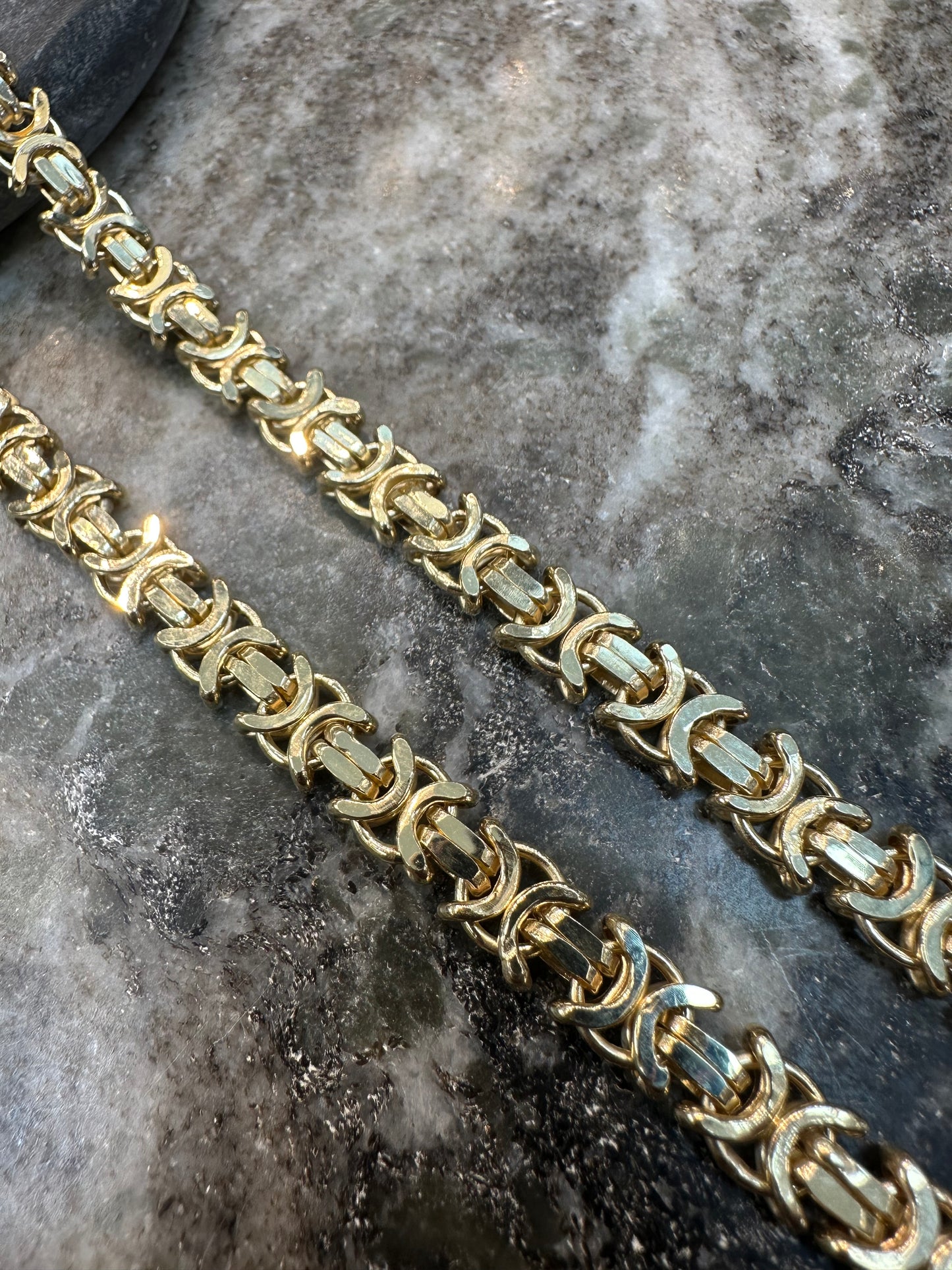 Prachtige 14K Gouden Platte Koningsketting – 70 cm | 7 mm | Stoer & Luxe