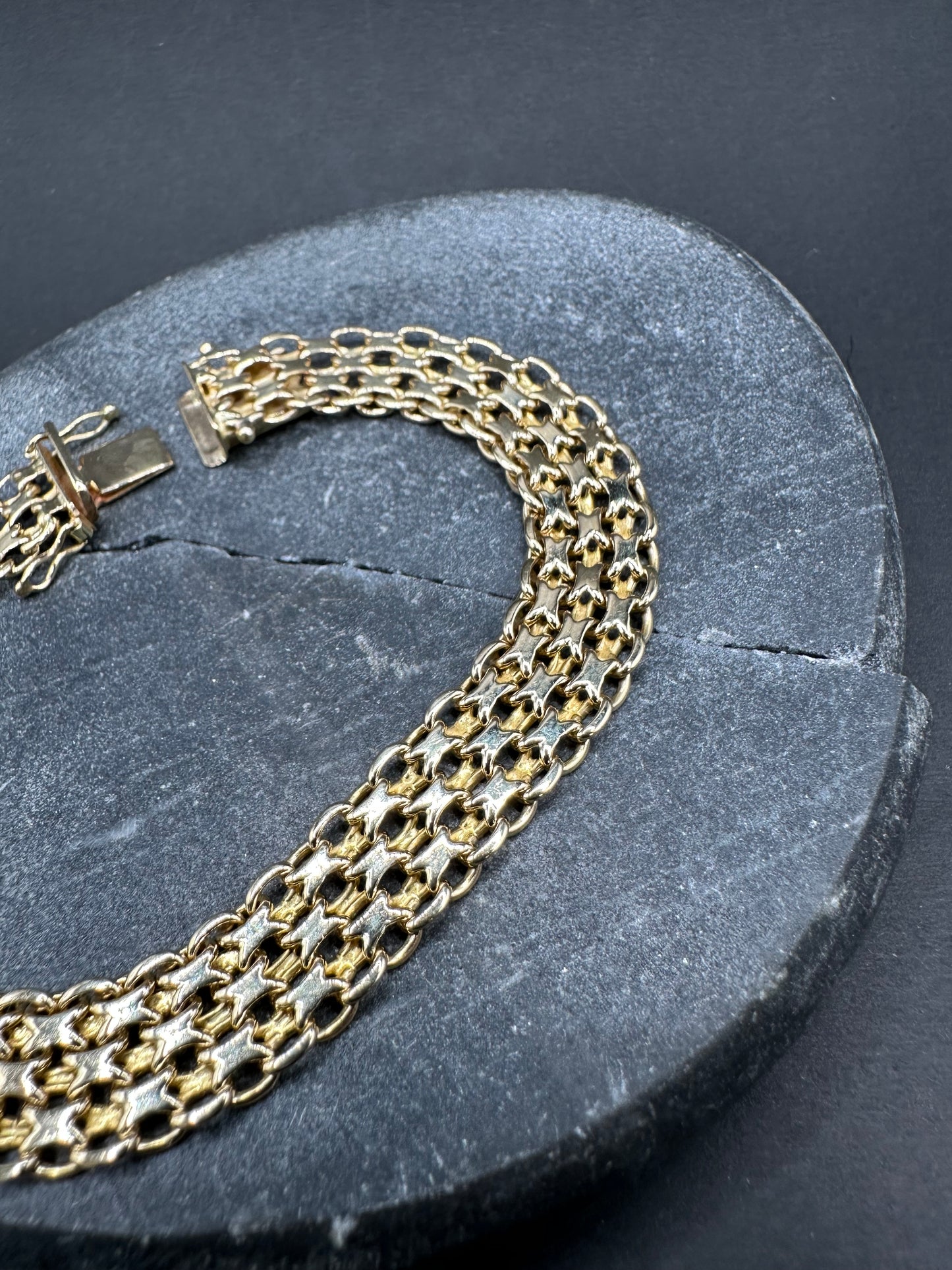 14K Gouden Bismarck Armband – 21 cm