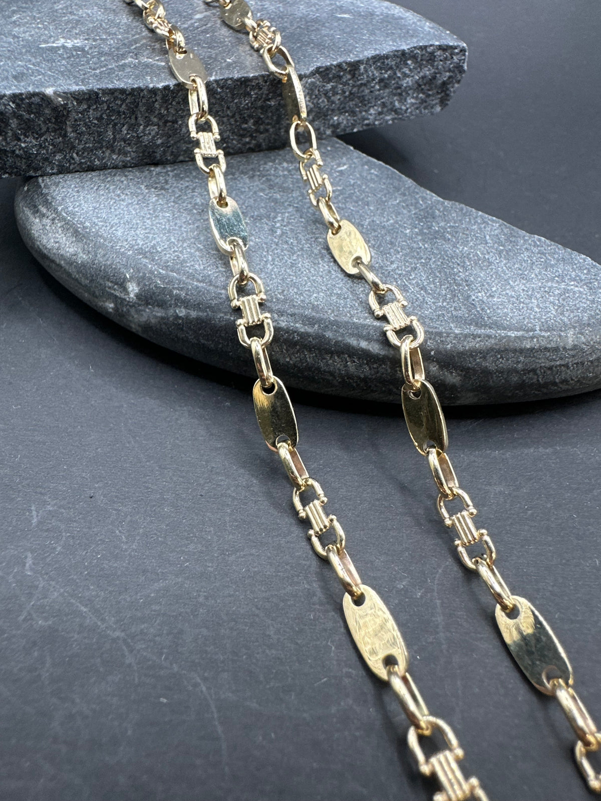 14K Gouden Platte Massieve Ketting – 60 cm | 4,5 mm