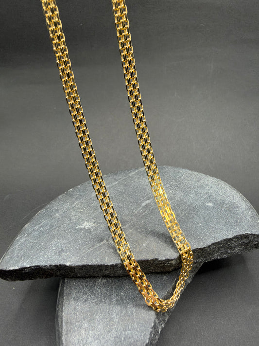 14K Gouden Massieve Bismarck Collier – 51 cm – 4,5 mm – Unisex