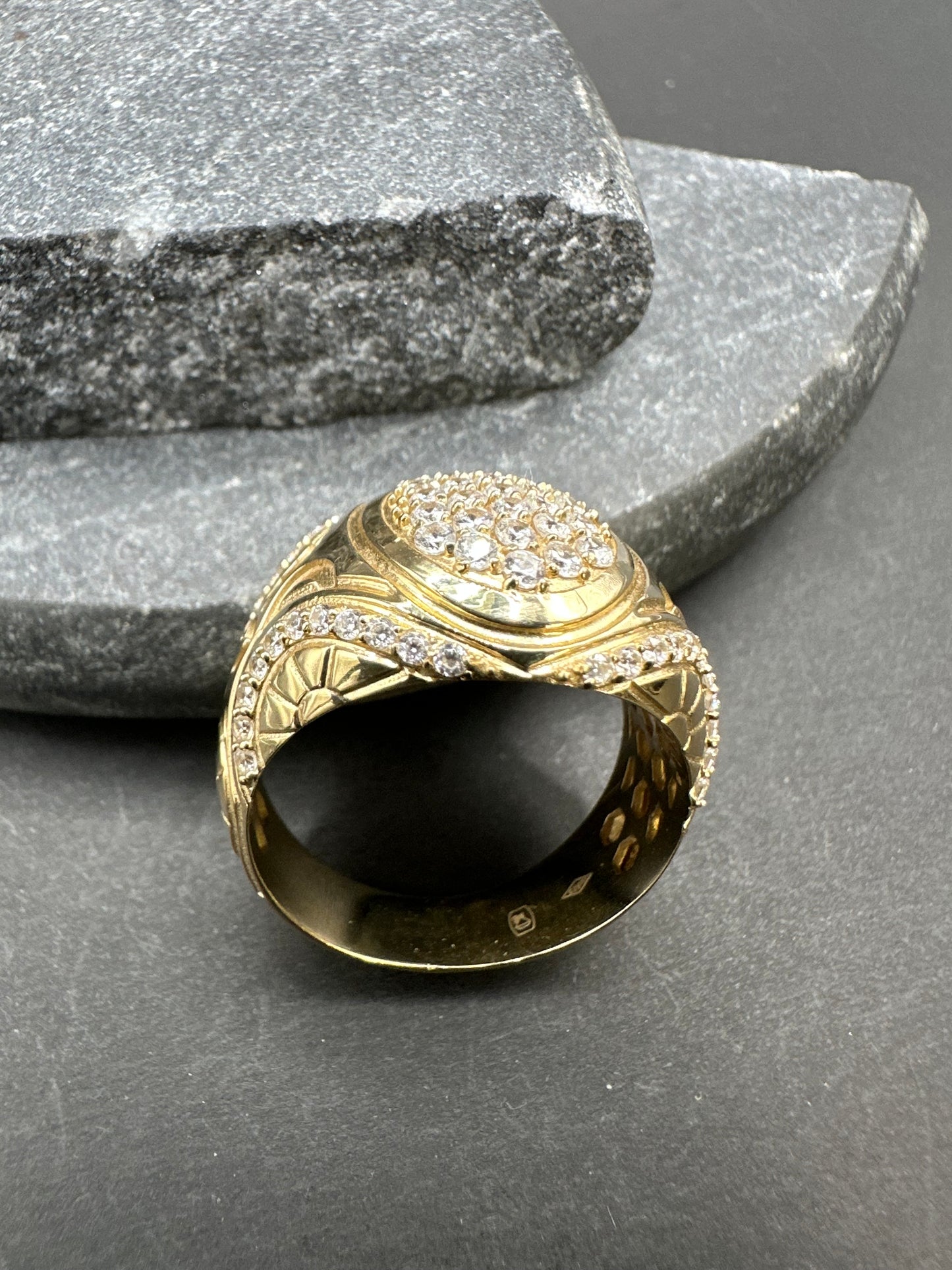 14K Gouden Toto Ring met Zirkonia – Maat 20