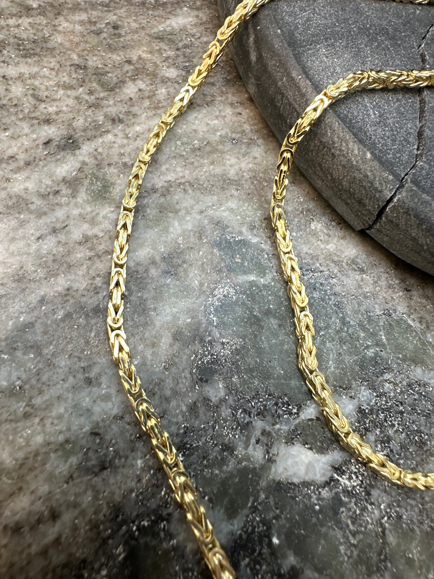 Prachtige 14K Gouden Byzantijnse Koningsketting | 2,5 mm | Elegant & Sterk