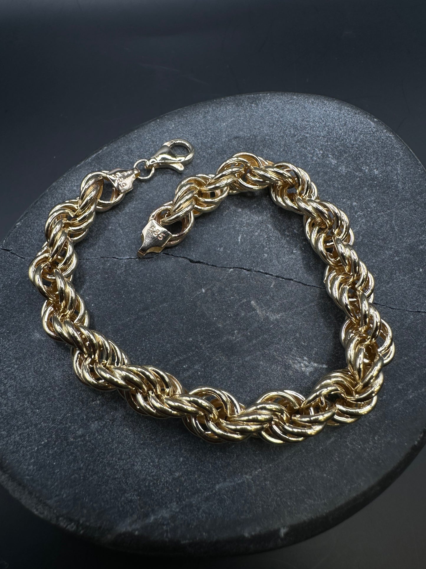 14K Gouden XL Rope Armband – 20,5 cm