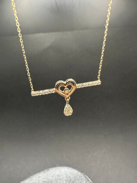 14K Gouden Ketting met Hart Design – 42 cm