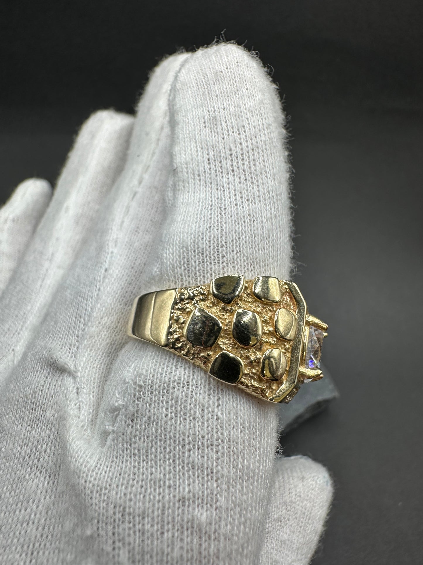 14K Gouden Piet Piet Ring met Zirkonia – Maat 20