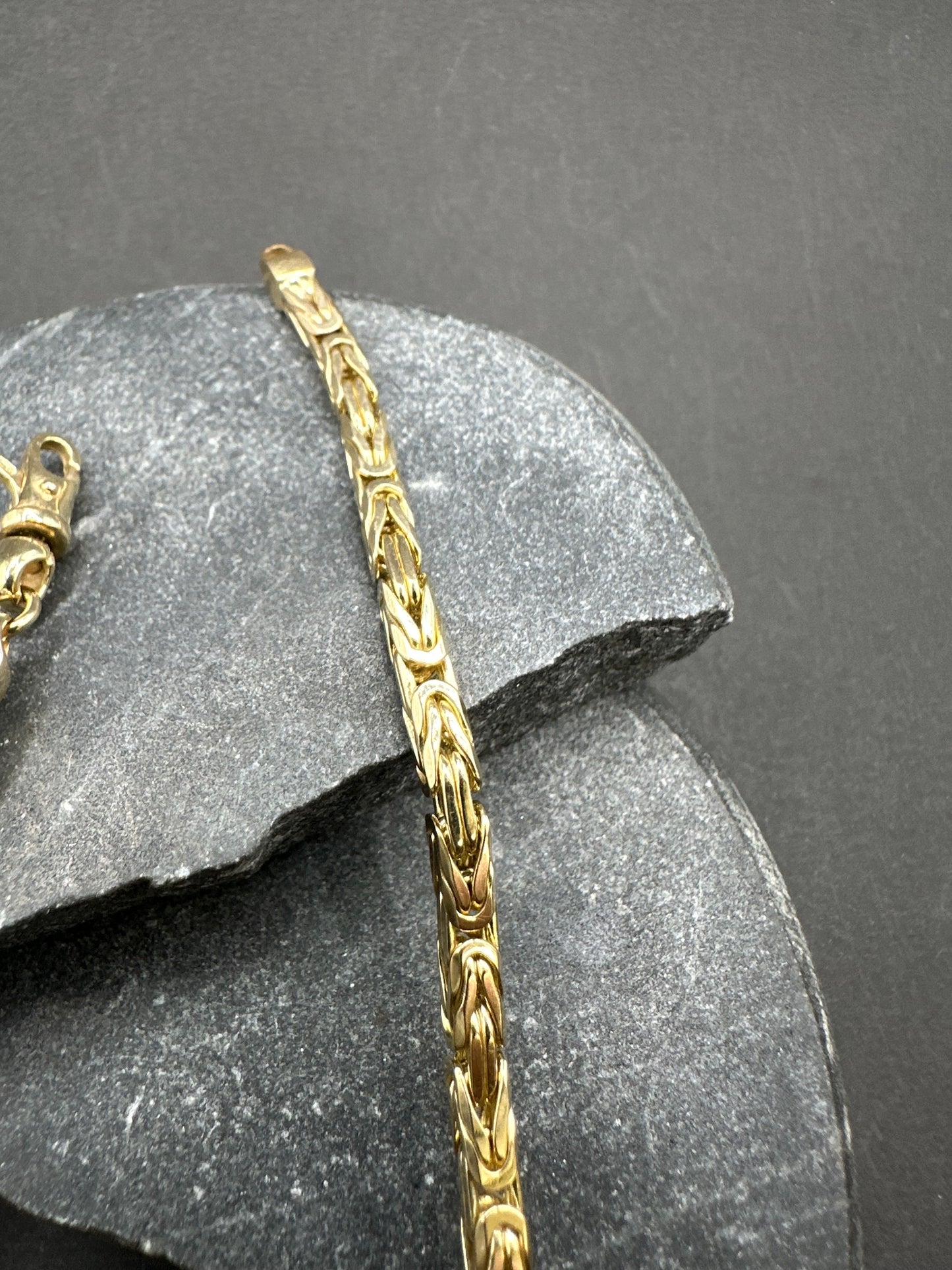 14K Gouden Massieve Koningsarmband met Draaislot – 21,5 cm