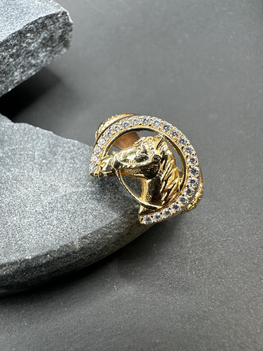 14k Gouden Paardenkop Ring ✨