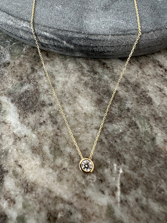 14K Gouden Ketting met Zirkonia - Elegantie en Stralende Schoonheid
