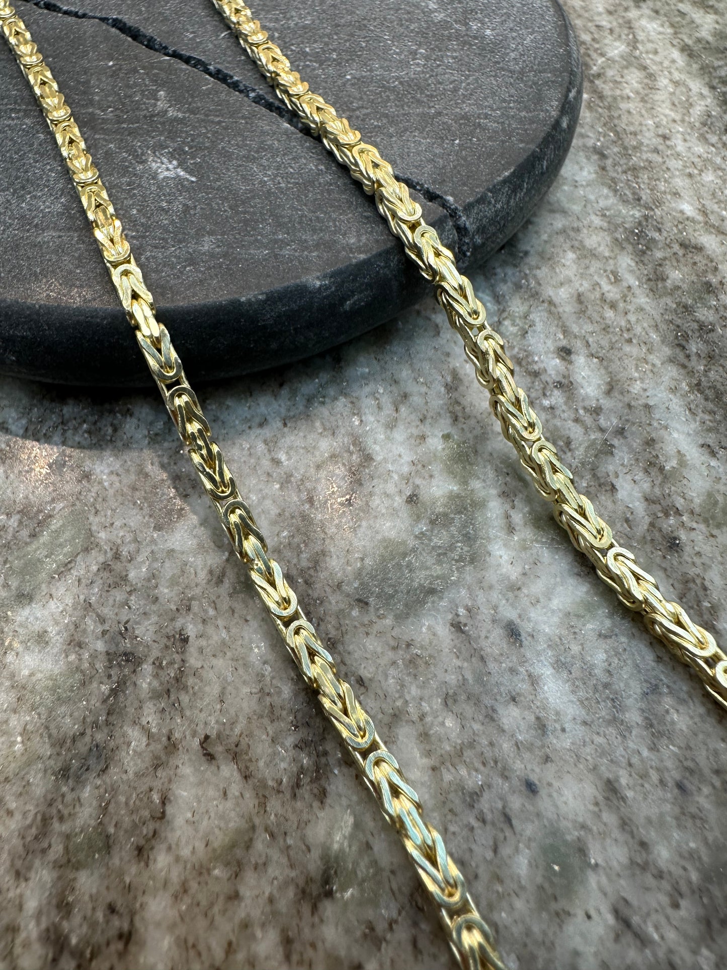 Prachtige 14K Gouden Byzantijnse Koningsketting | 3 mm