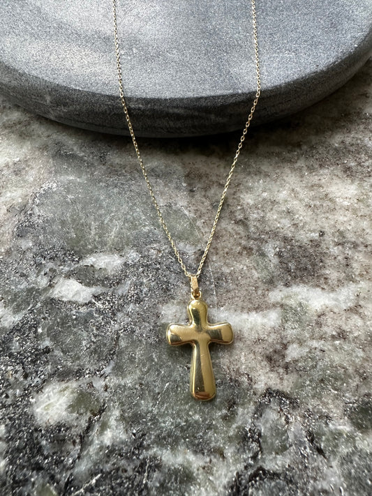 14k Gouden Ketting met Kruishanger