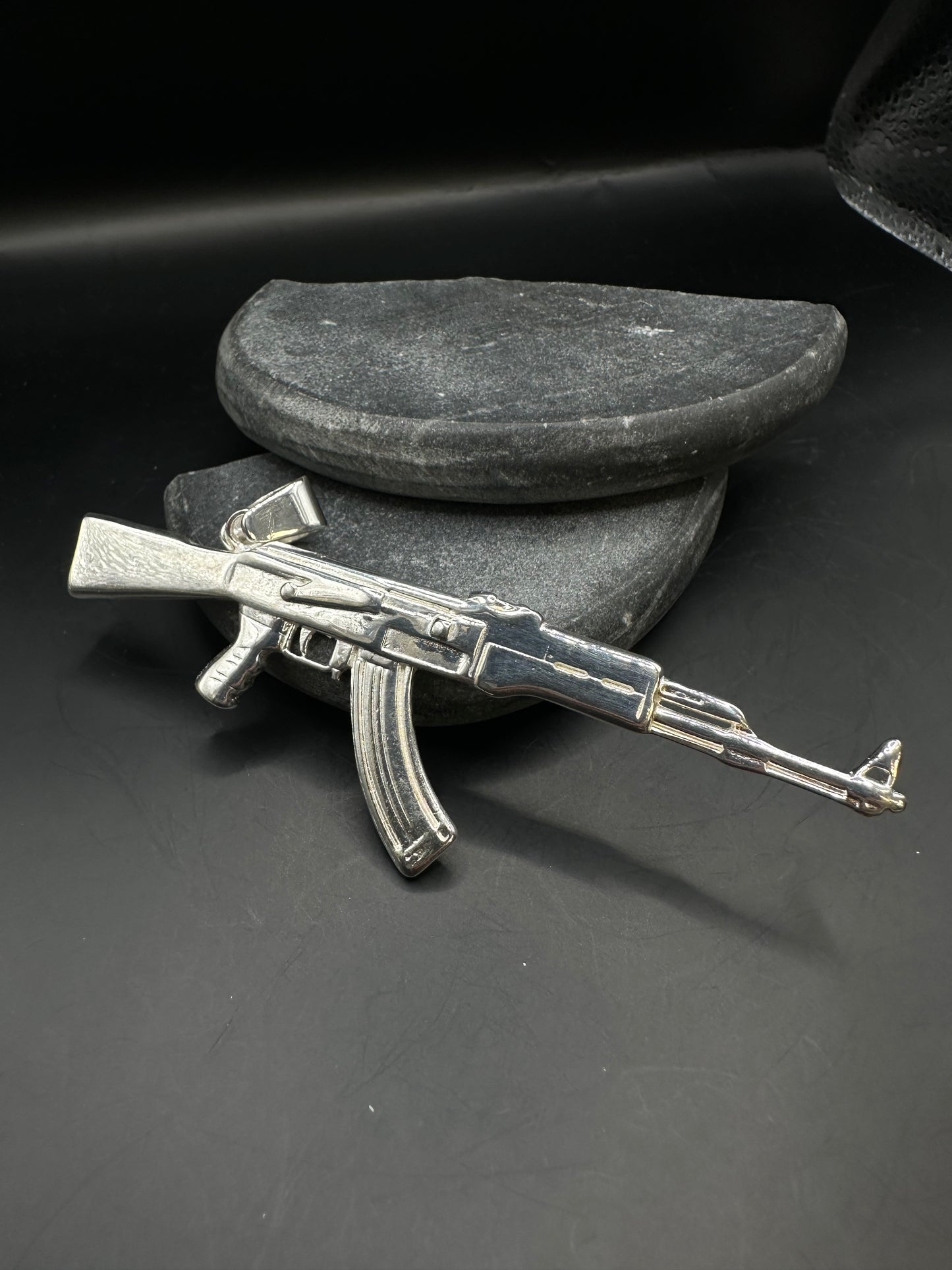 925 XL Zilveren AK-47 Hanger – Massief Zilver – 11 cm