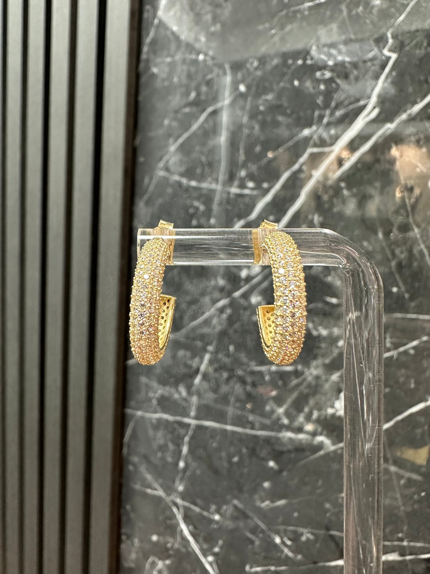 14K Gouden Oorbellen met Zirkonia – 19,4 mm