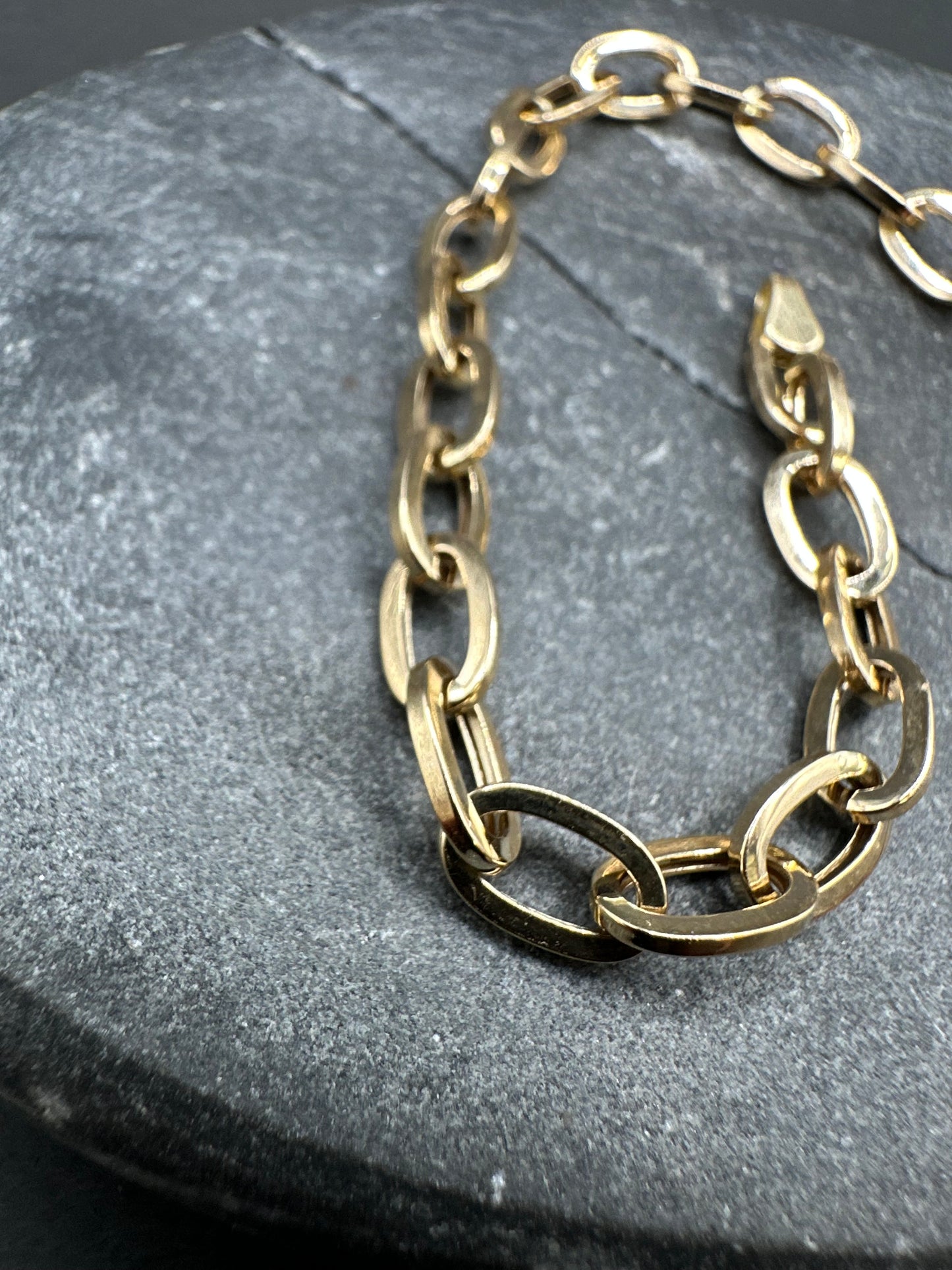 14K Gouden Schakelarmband – 19 cm