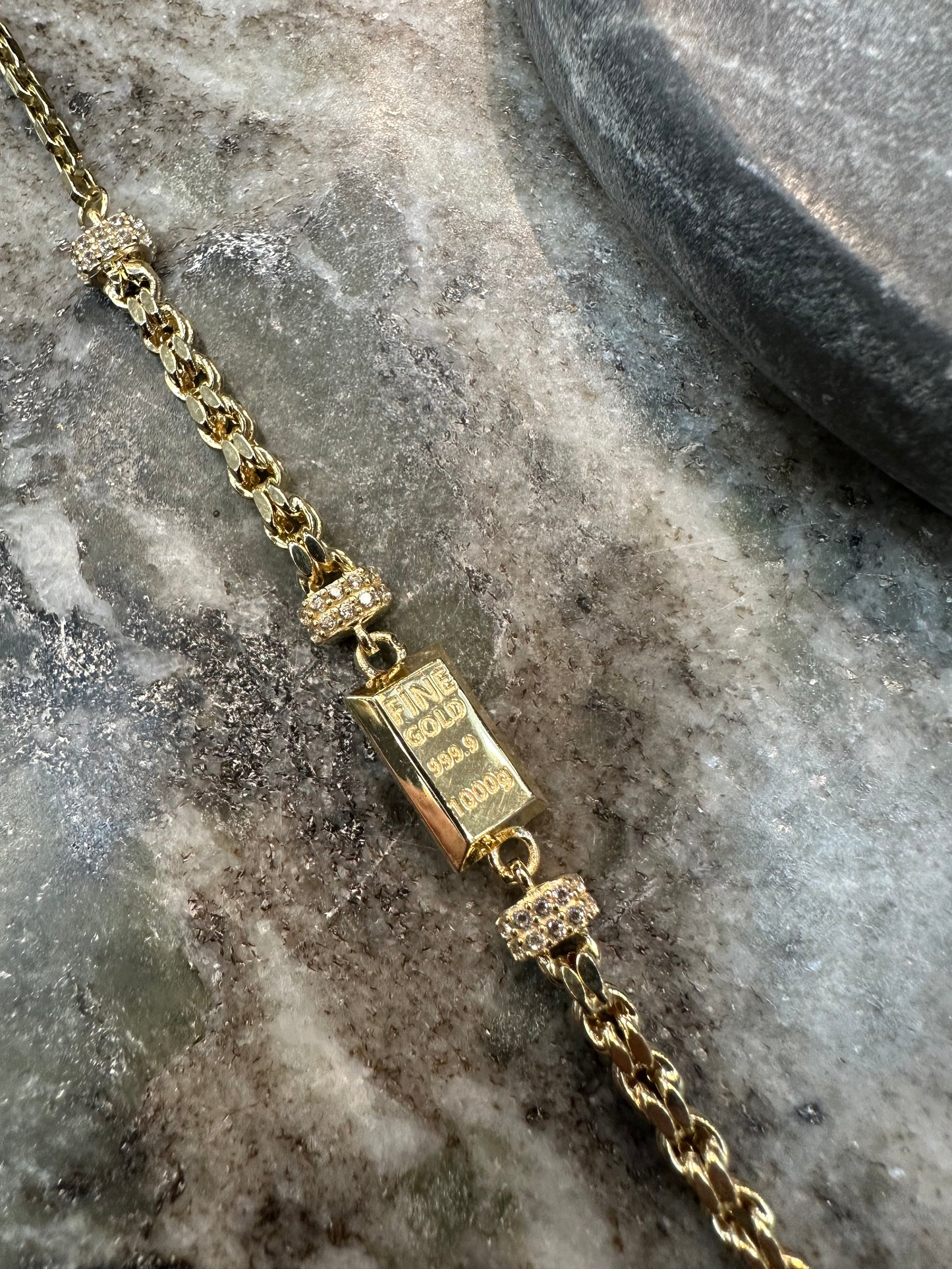 14K Gouden Fine Gold Armband
