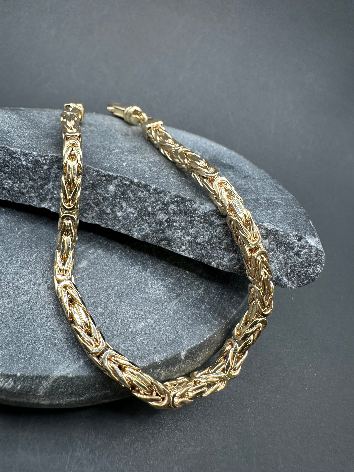 14K Gouden Massieve Koningsarmband – 4,1 mm – 22 cm